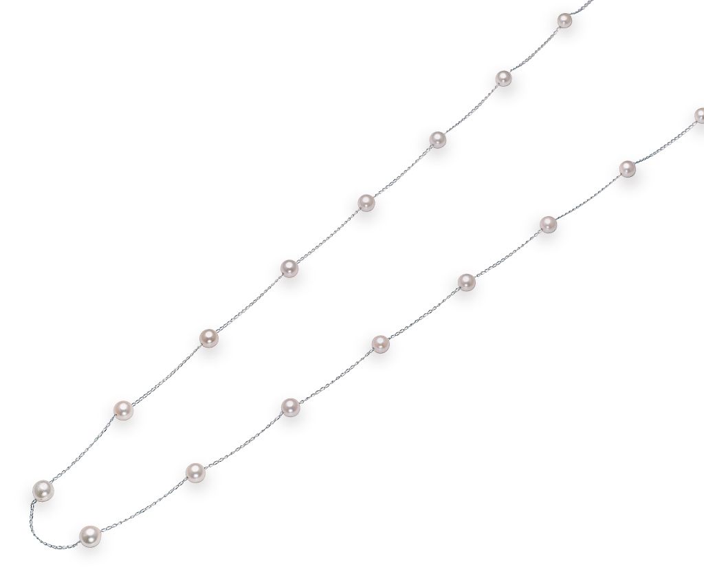 日本珍珠（AKOYA）頸鏈（6mm-7mm珠/SV/長度約80cm)